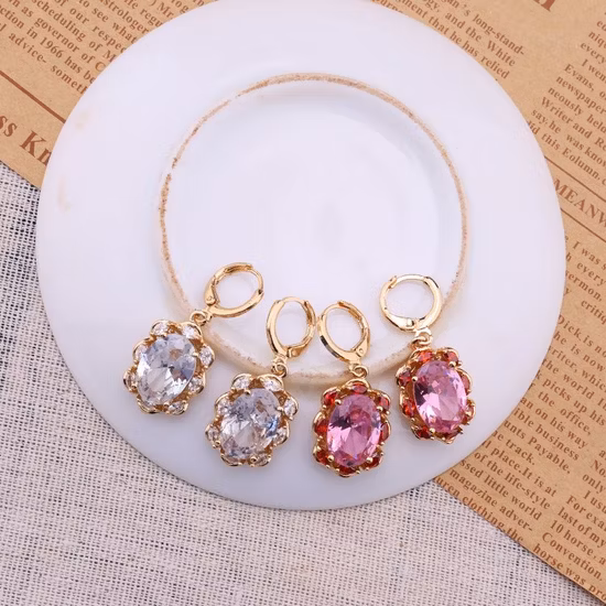 Joias de brincos longos estilo ouro 18K da moda popular europeia