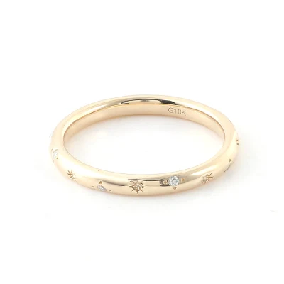 Anel de diamante moissanite ouro 10k, faixa de luz para anel de noivado, joias de estilo clássico para uso diário