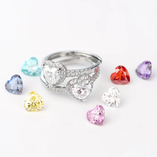 Excelente corte de coração vvs moissanite preço de atacado cor d pedra preciosa de moissanite solta para brincos de anel colar fabricação de joias