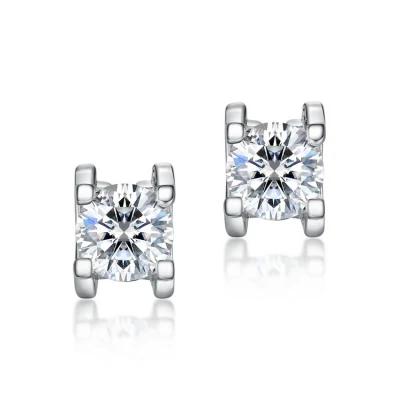 Brincos femininos de moissanite com design requintado, brincos de prata esterlina 925